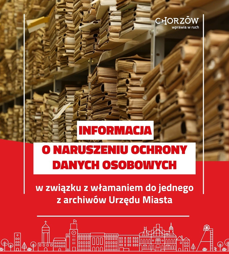 Informacja dotycząca naruszenia ochrony danych osobowych